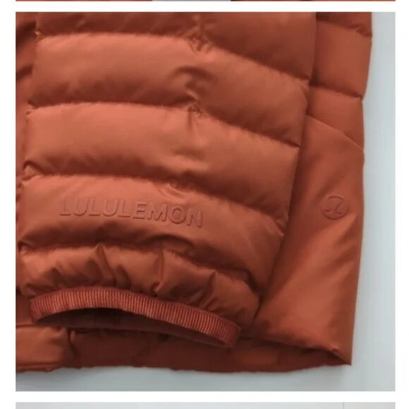 Lululemon Lightweight Relaxed Fit Down Jacket Canyon Orange size 8 - Picture 8 of 13